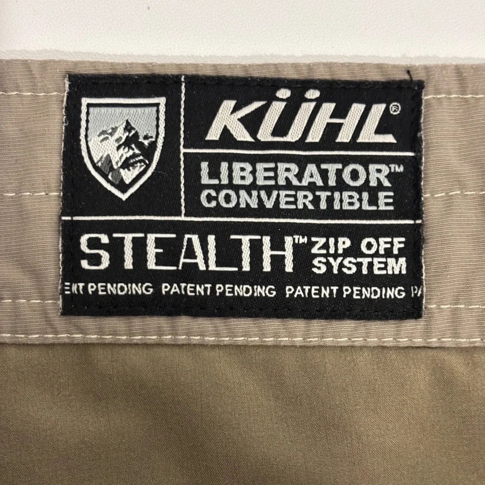 Kuhl Liberator Convertible Pants Mens 38x31 Khaki Tan Stealth Zip Off Hiking
